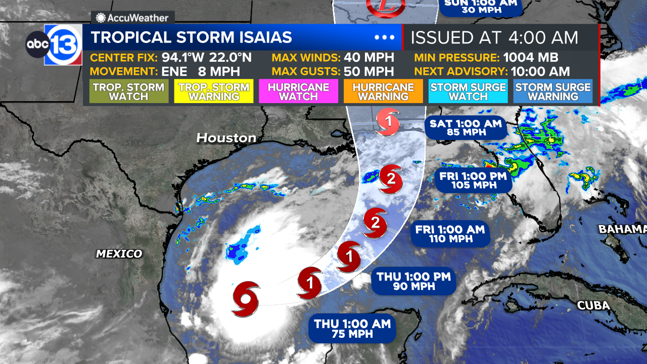 Tropical Storm Isaias forms, expected to become hurricane
       — ABC 7 Bay Area