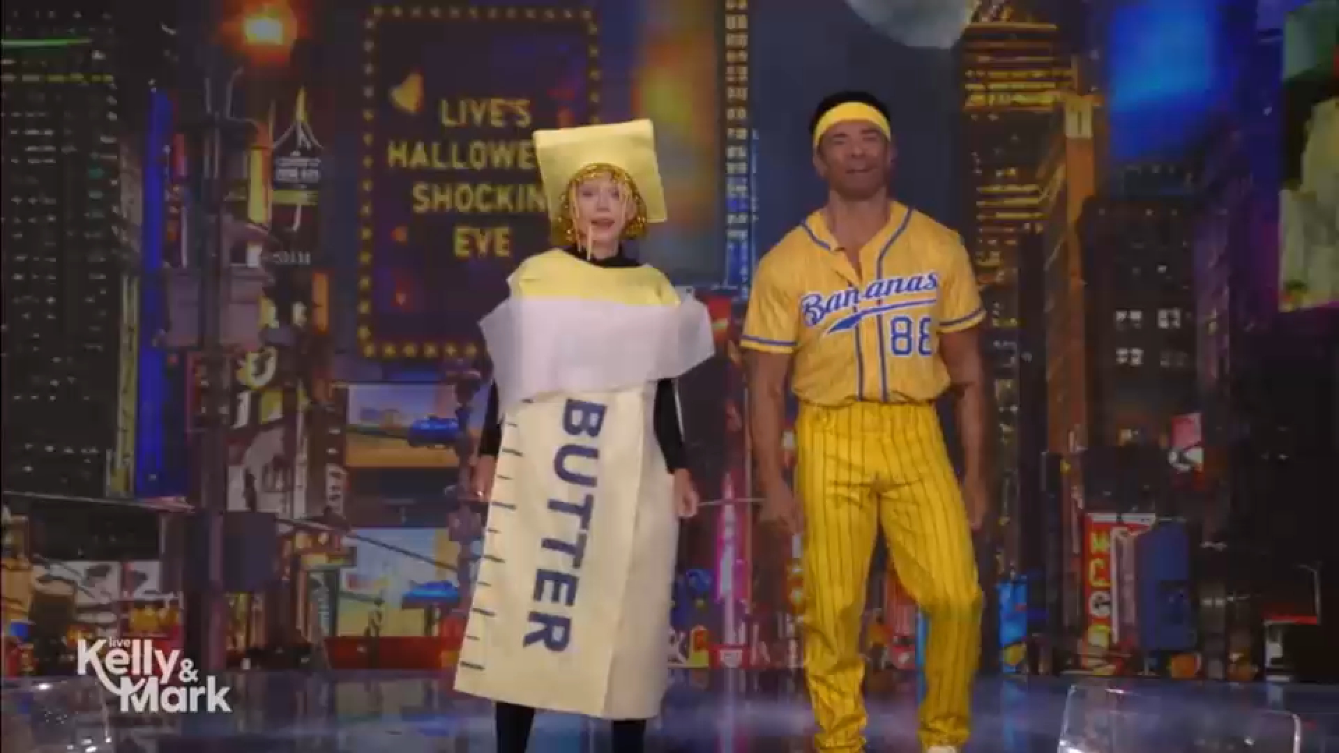 Kelly Ripa and Mark Consuelos transform into pop culture icons for annual Halloween show
       — ABC 7 Bay Area