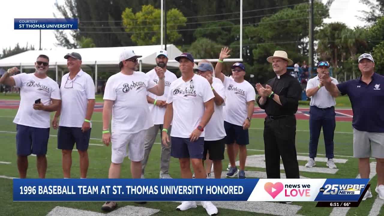 St. Thomas University honors 1996 baseball team during homecoming weekend — WPBF West Palm Beach, Mill Valley Schools news