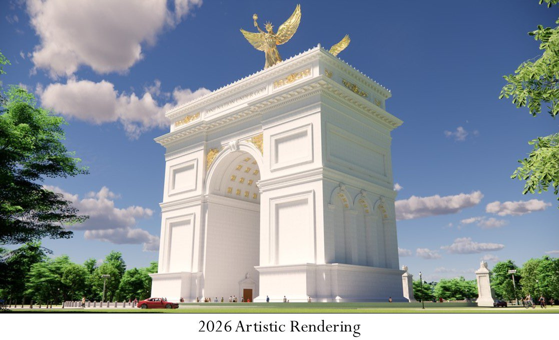 Triumphal Arch proposal at Memorial Circle