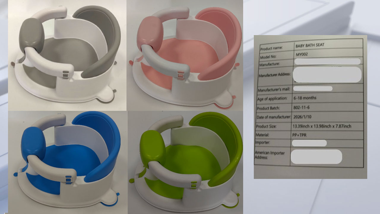 Baby bath seats sold on Amazon under recall for risk of serious injury, drowning — KTVU FOX 2 Bay Area, Mill Valley Government news
